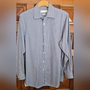 Michael Kors Men's No Iron Long Sleeve Button Down Shirt